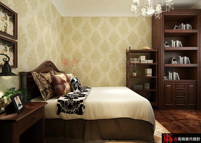 小资 美式 石家庄装修 東合设计 卧室图片来自東合設計在沙河样板间的分享
