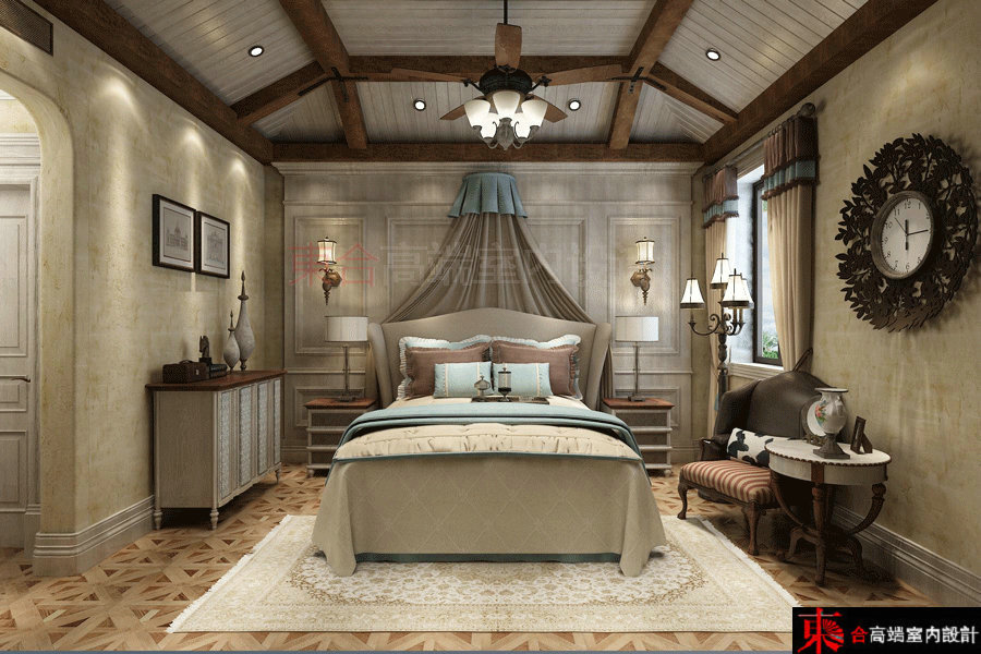 卧室图片来自東合設計在西山御园别墅——古典美式风的分享