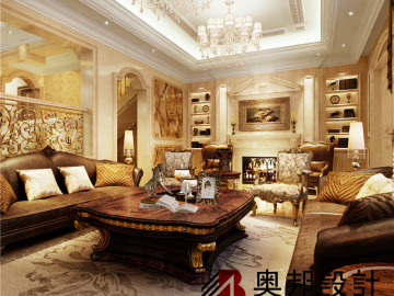 上海金地格林别墅新欧式设计