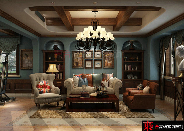 客厅图片来自東合設計在西山御园别墅——古典美式风的分享