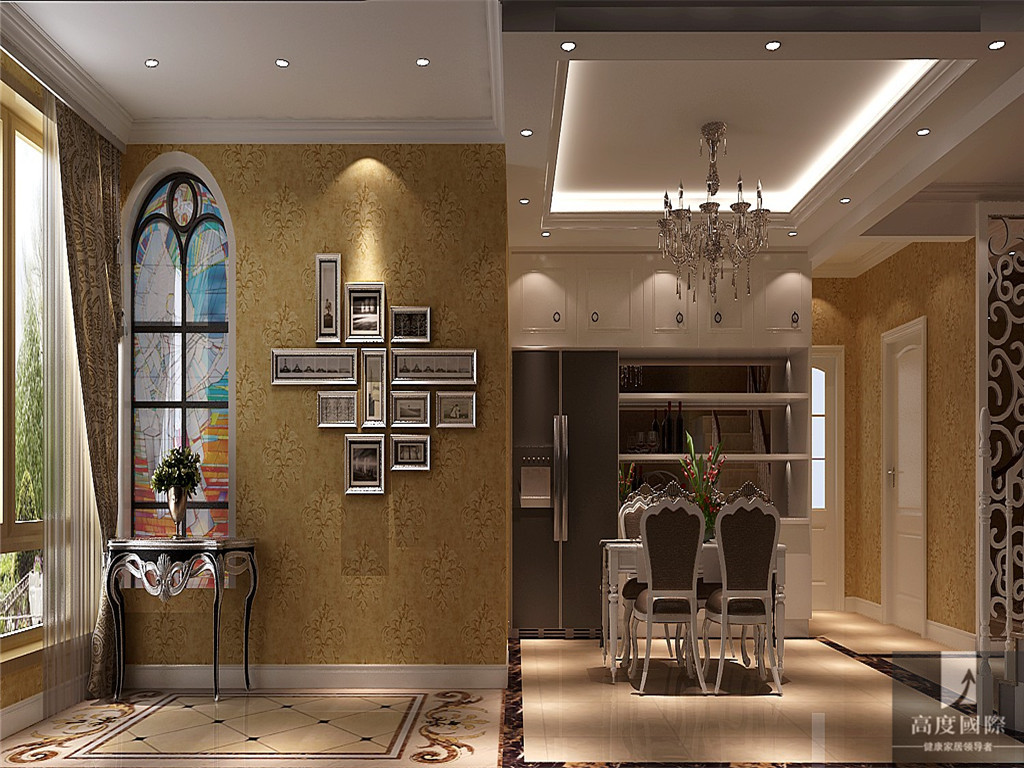 简约 欧式 公寓 三居 80后 小资 餐厅图片来自北京高度国际装饰设计在绿醍香廊简欧公寓的分享
