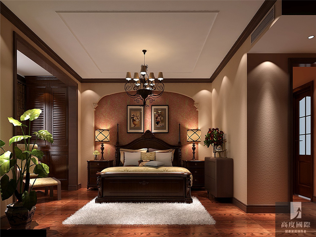 托斯卡纳 别墅 公寓 白领 80后 小资 白富美 高富帅 卧室图片来自北京高度国际装饰设计在金色漫香苑托斯卡纳风格公寓的分享