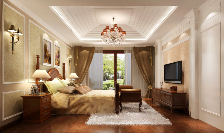 简欧 孔雀城 卧室 卧室图片来自专业别墅设计工作室在潮白河孔雀城装修设计案例的分享