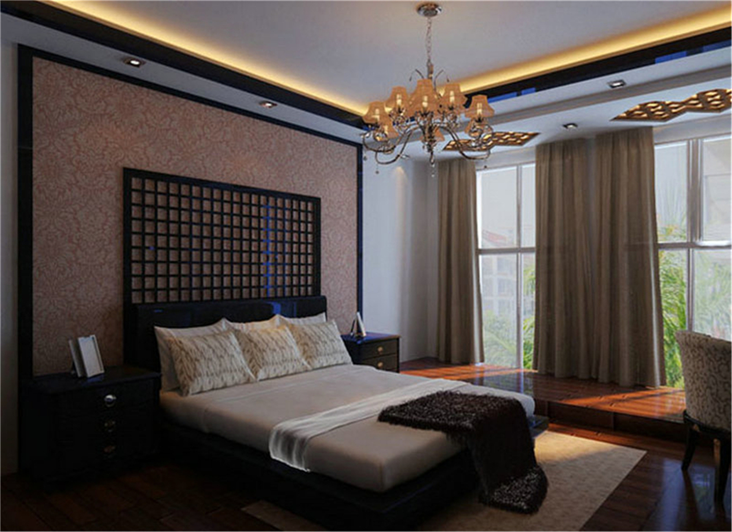 新中式 东源名都 3房 三居 卧室图片来自实创装饰晶晶在实创装饰之东源名都新中风的分享