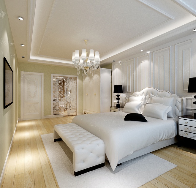 欧式 简约 白领 卧室图片来自陈小迦在舒适清新简欧风的分享