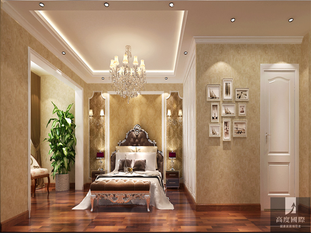 简约 欧式 公寓 白领 80后 小资 高富帅 白富美 卧室图片来自北京高度国际装饰设计在金色漫香苑简欧风格公寓的分享