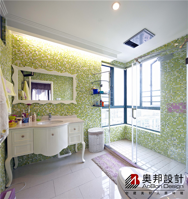 别墅 现代 奥邦 沈丽娜 简欧 卫生间图片来自上海奥邦装饰在水木清华别墅装修实景大图的分享