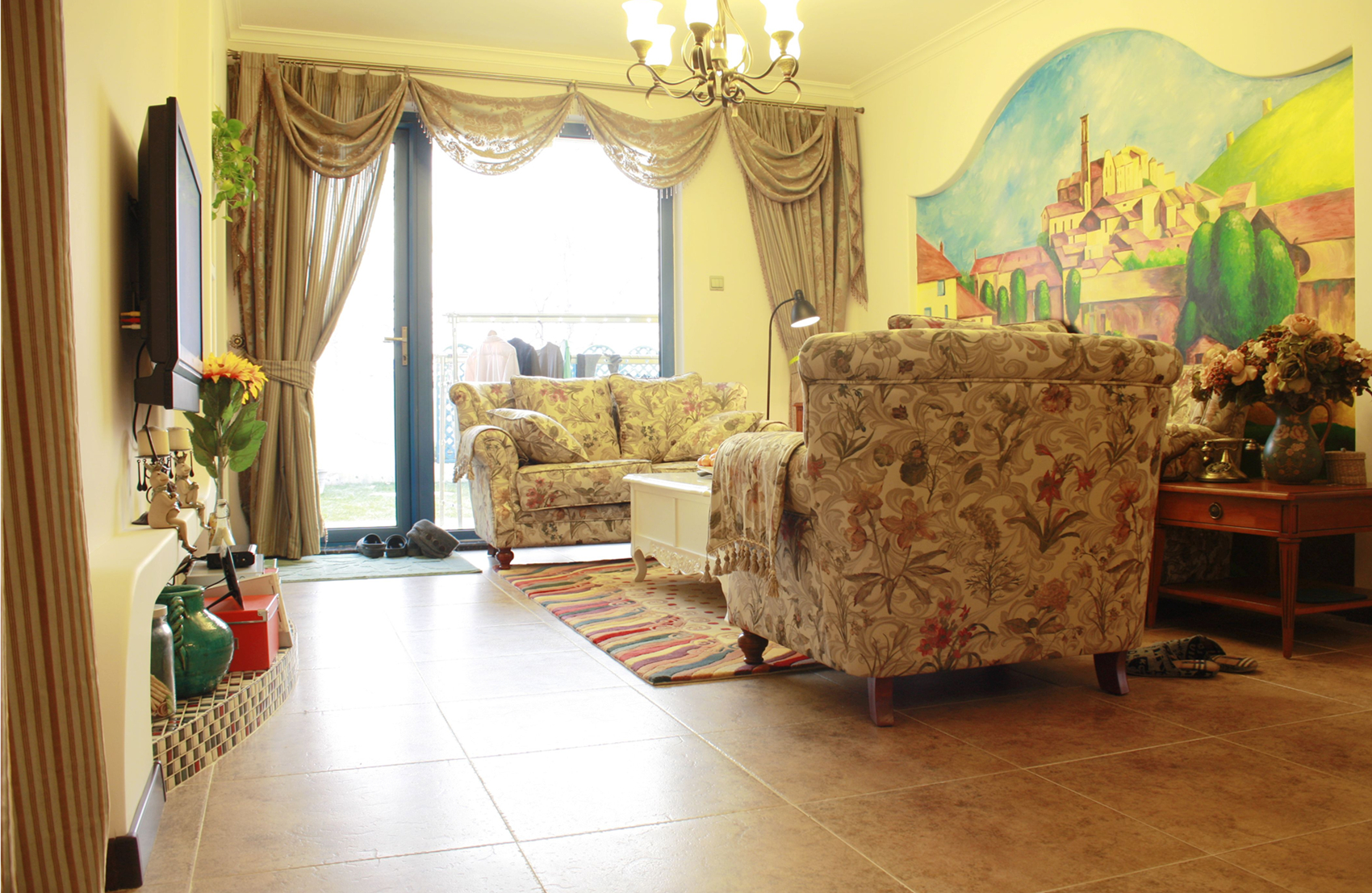 三居 混搭 地中海田园 客厅图片来自今朝装饰小阳在133 地中海 田园的分享