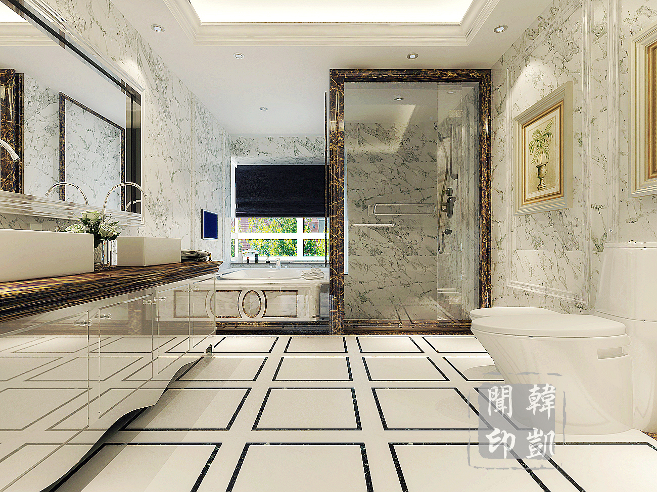 新古典 后奢 欧式 奢华 大平层 四居 卫生间图片来自东易力天-韩凯闻在后奢-沉淀欧式新奢华的分享