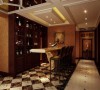 上海别墅装修新古典设计奥邦装饰设计总监陈浩作品，吧台空间展示