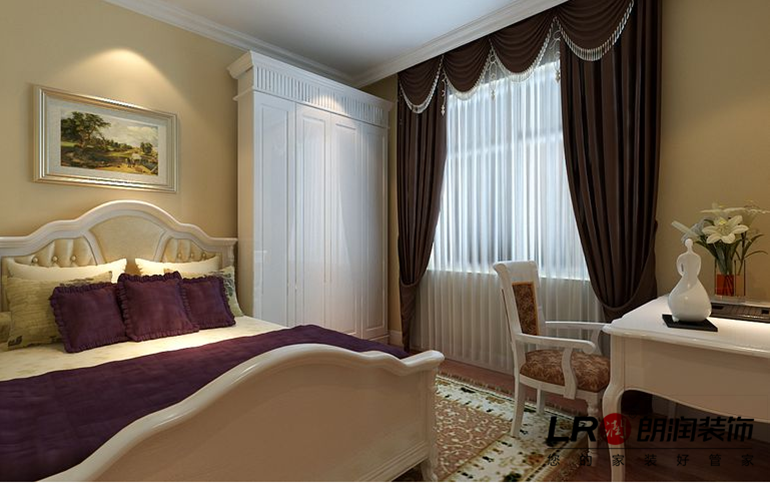144平 现代 舒适 温馨 简单 卧室图片来自朗润装饰工程有限公司在144平80后温馨舒适现代风的分享