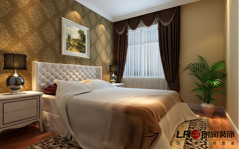 144平 现代 舒适 温馨 简单 卧室图片来自朗润装饰工程有限公司在144平80后温馨舒适现代风的分享