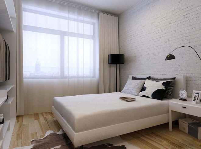 时尚 单身 公寓 卧室图片来自合建装饰李世超在54平一居室单身公寓的分享