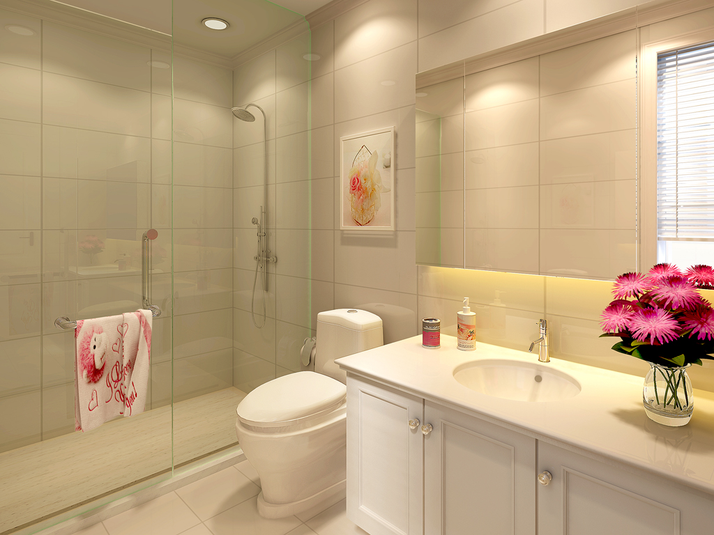 简约 别墅 欧式 卫生间图片来自实创装饰上海公司在六居室别墅混搭风格装修的分享