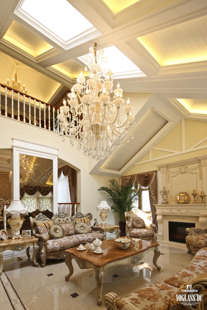简约 欧式 别墅 客厅图片来自重庆别墅装修在感受简欧之美的分享