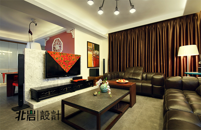 新中式 混搭 公寓 客厅图片来自北岩DESIGN在品味新中的分享
