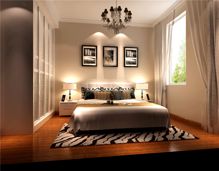 简约 现代 三居 公寓 新房 卧室图片来自高度国际装饰设计卢旺在现代简约的独特手法的分享