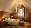 独特的白色异型顶，柔美的实木拱形造型，搭配上华丽的水晶吊灯，和贵气的丝绸织物，优雅而温馨的卧室就成啦！！！！