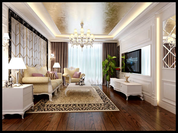 欧式 二居 小资 老房改造 轻舟装饰 客厅图片来自YI依帆2012在新华联家园欧式风格案例赏析的分享