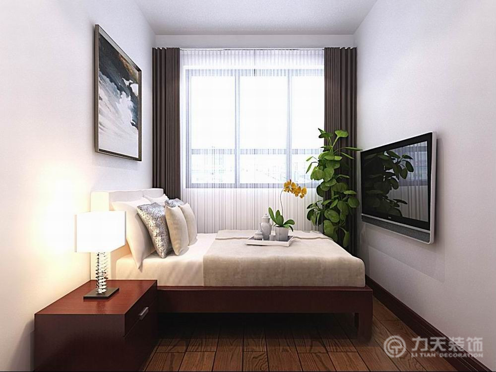 新中式 中式 二居 收纳 白领 80后 小资 卧室图片来自阳光力天装饰在新津国际-75㎡-新中式的分享