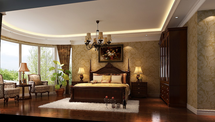 小路 高度 简约 美式 公寓 卧室图片来自高度国际装饰设计卢旺在简约东湖湾的分享