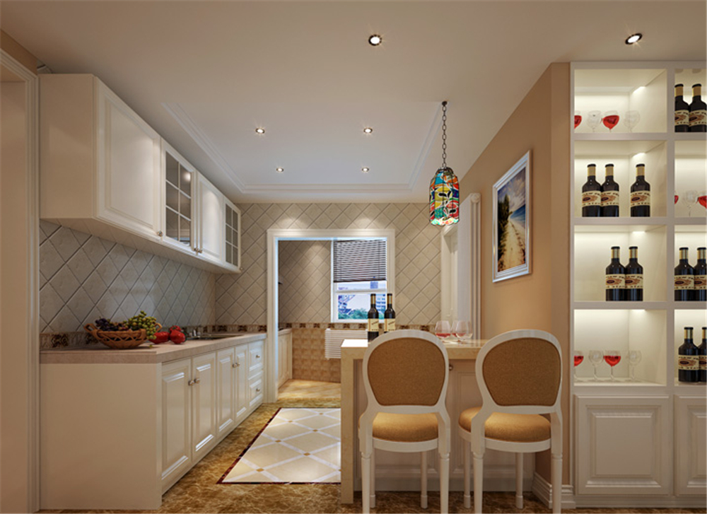 五口之家 欧式别墅 豪华气派 厨房图片来自上海实创-装修设计效果图在282平米别墅五口之家的欧式生活的分享