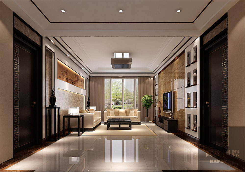 新中式 三居 客厅图片来自高度国际装饰韩冰在西山壹号院280新中式的分享