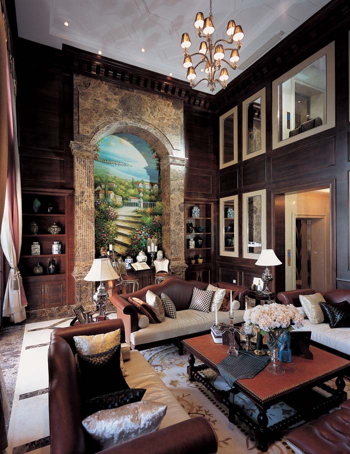 客厅图片来自成都龙发装饰公司在三盛翡俪山 美式风格设计的分享