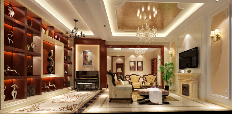 小路 高度 简欧 联排 别墅 客厅图片来自高度国际装饰设计卢旺在潮白河简欧的分享