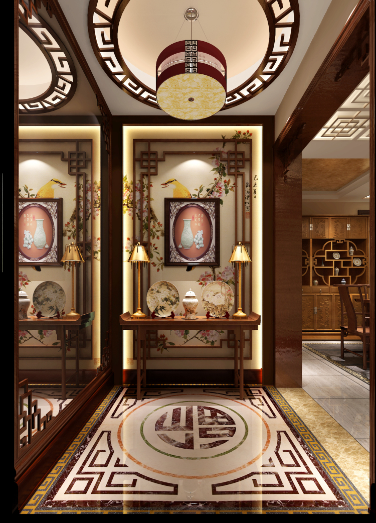 小路 高度 现代 中式 公寓 玄关图片来自高度国际装饰设计卢旺在传统中国风的分享