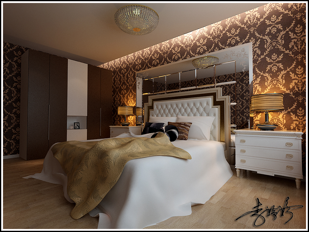 简约 二居 80后 卧室图片来自百家设计小刘在益格名邸的分享
