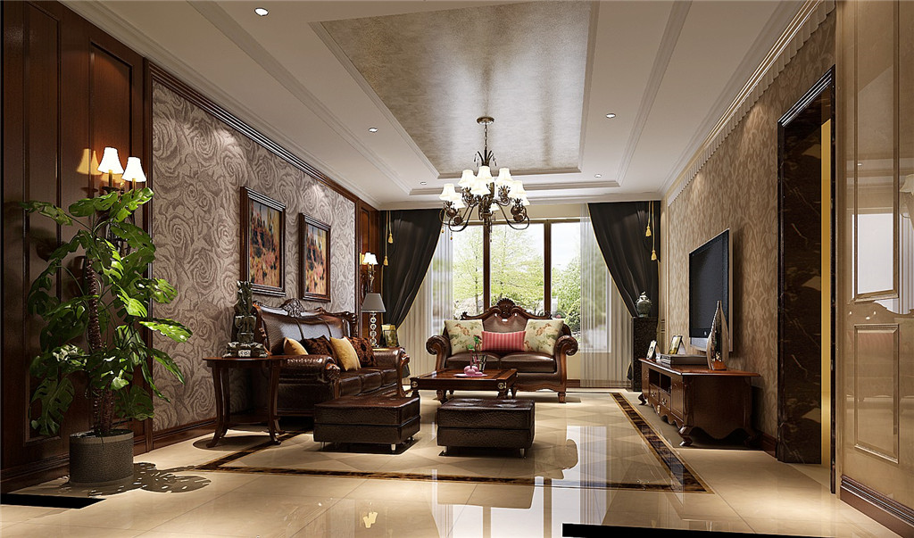 中式 公寓 西山壹号院 180 装饰案例 客厅图片来自高度国际别墅装饰设计在西山壹号院的分享