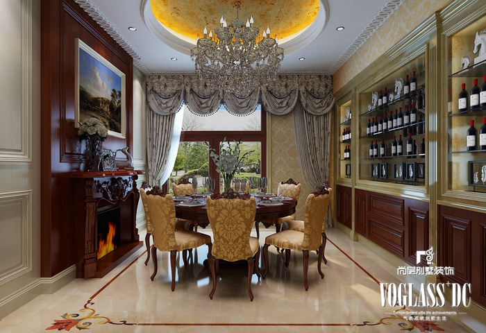 欧式 别墅 白领 客厅 餐厅 卧室 卫生间 餐厅图片来自北京别墅装修案例在大气自然的简欧风格的分享