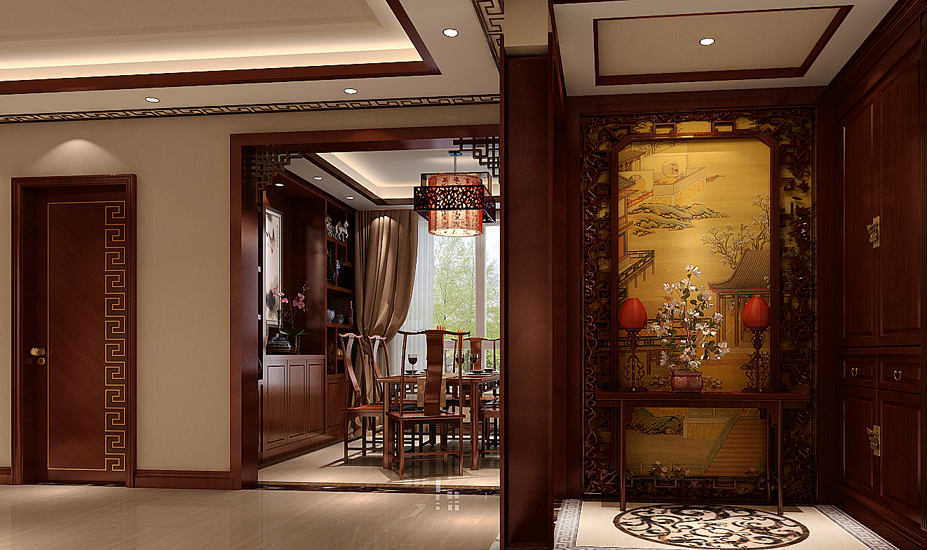 中式 4居 餐厅图片来自沙漠雪雨在K2 百合湾120平中式风格四居的分享