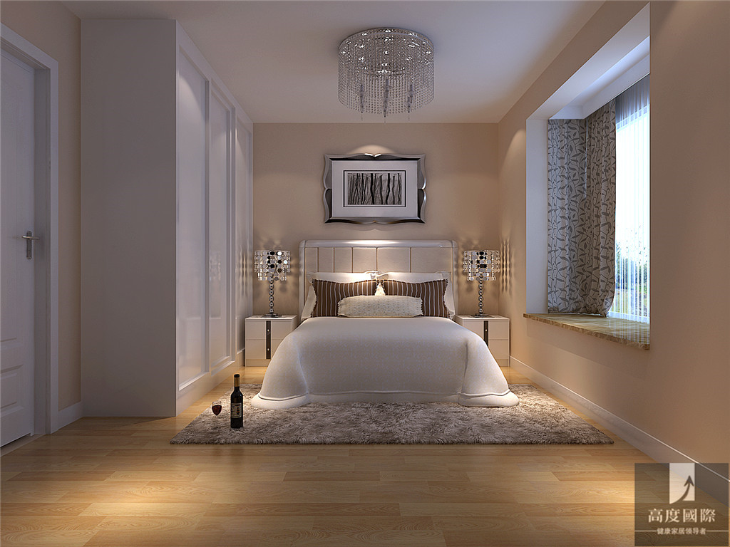 现代 三居 公寓 高度国际 白领 80后 小资 高富帅 浪漫温馨 卧室图片来自北京高度国际装饰设计在现代时尚之家的分享