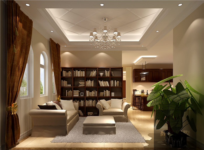 客厅图片来自高度国际装饰韩冰在香江别墅420平米欧式的分享