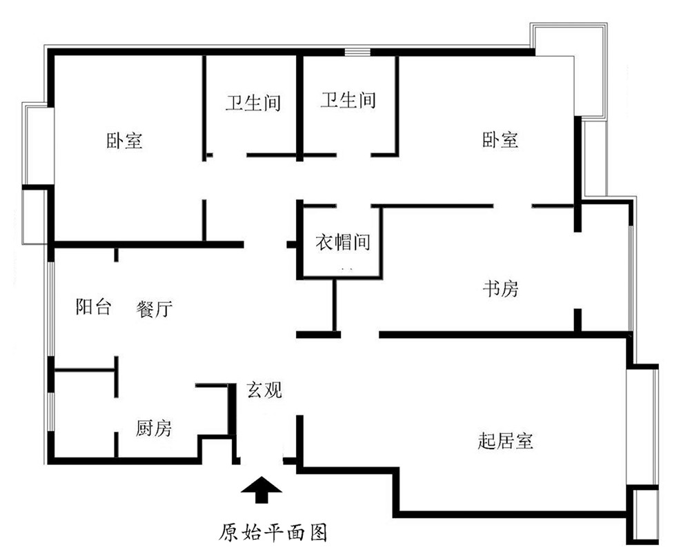实创装饰 150平装修 150简约 华润幸福里 户型图图片来自实创装饰集团北京总部在10万3口人现代简约的分享