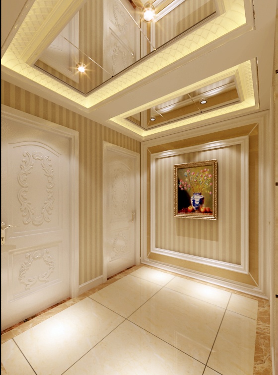 欧式 三居 白领 小资 旧房改造 玄关图片来自陈小迦在高贵典雅的欧式新居的分享
