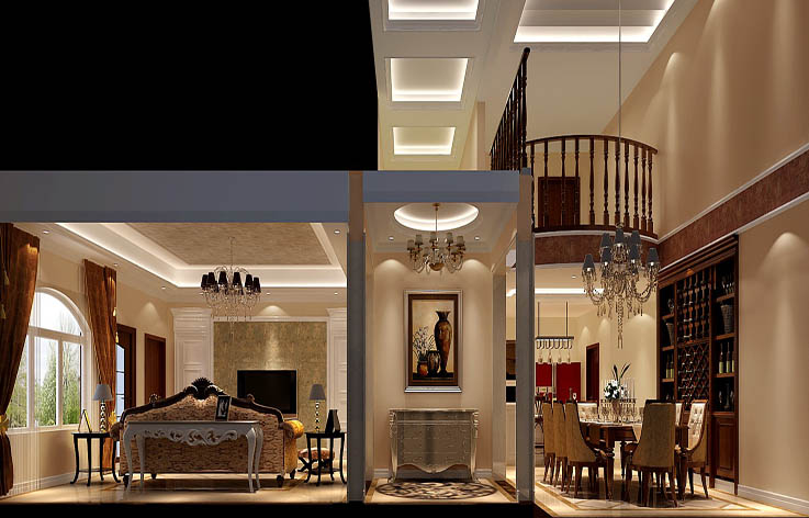 欧式风格 独栋别墅 效果图 设计案例 其他图片来自高度国际设计装饰在欧式风格的分享