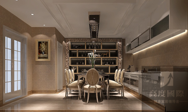 欧式 四居 西山壹号 餐厅图片来自高度国际装饰韩冰在西山壹号院277欧式的分享