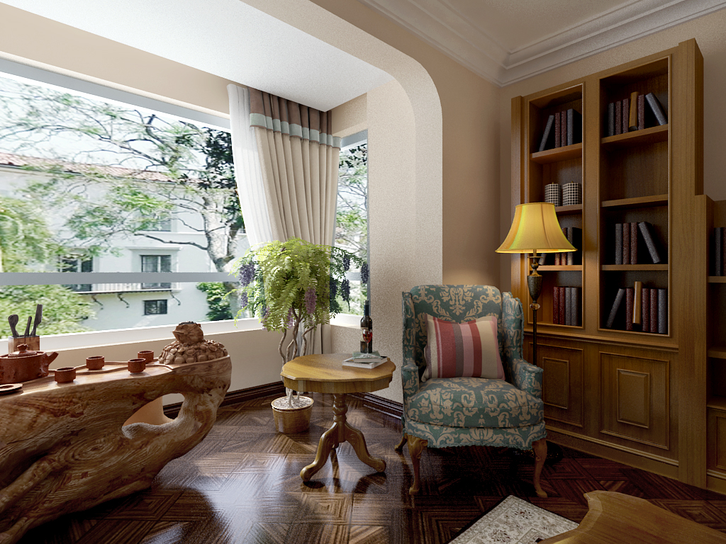 客厅 卧室图片来自百家设计小刘在美式风格设计的分享