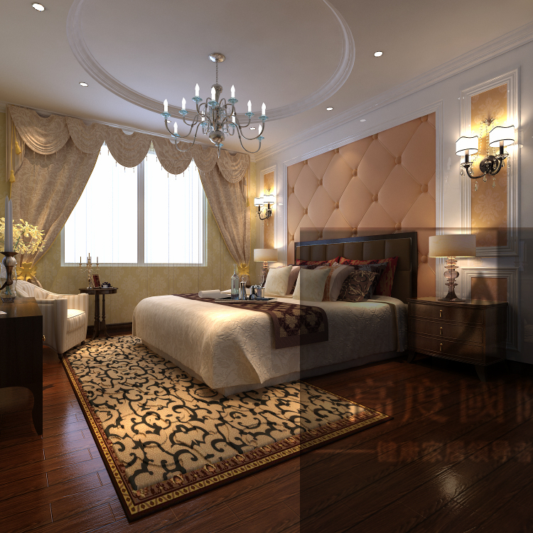欧式 四居 卧室图片来自高度国际装饰韩冰在绿城百合公寓196平米欧式的分享