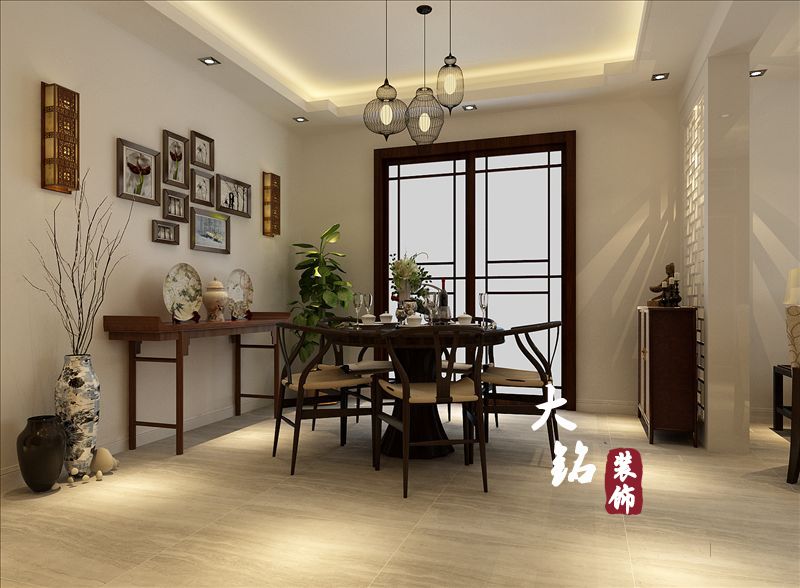 中式 四室 新房装修 餐厅图片来自大铭装饰设计工程有限公司在中式风格新房装修设计的分享