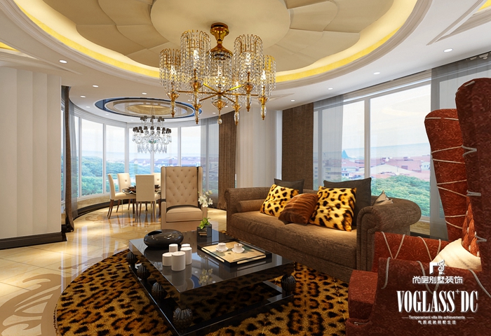 欧式 会所 客厅图片来自北京别墅装修案例在金色与奢华完美结合的分享
