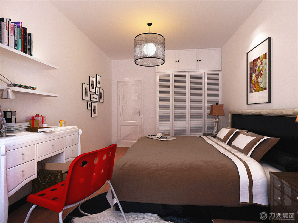 简约 二居 白领 收纳 80后 小资 卧室图片来自阳光力天装饰在大地十二城-81㎡-现代简约的分享