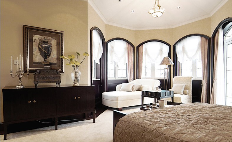 卧室图片来自北京元洲最好装修设计在高雅格调，造型朴美色彩成熟的分享