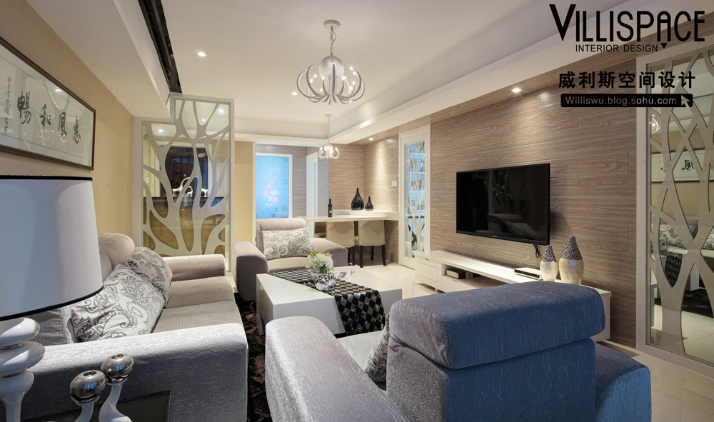 简约 客厅图片来自威利斯空间设计在常熟65平公寓实景《似水流年》的分享