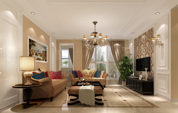 小路 高度 简欧 公寓 客厅图片来自高度国际装饰设计卢旺在鲁能7号院---简欧公寓的分享