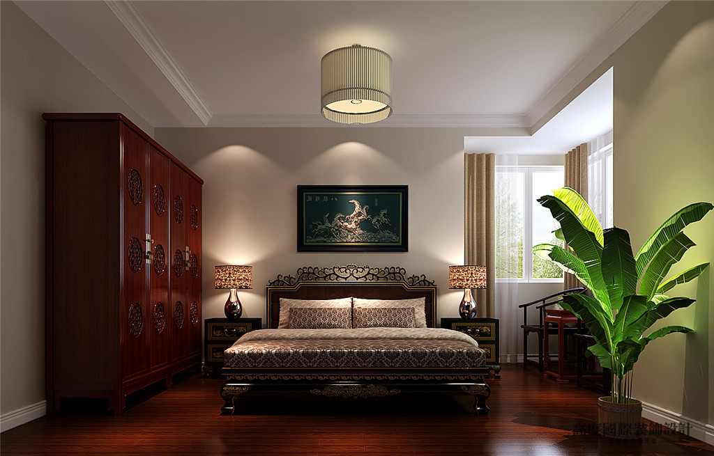 欧式 二居 收纳 80后 装饰设计 卧室图片来自高度国际别墅装饰设计在K2百合湾艺术设计的分享