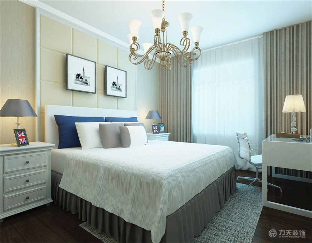 中式 三居 白领 收纳 80后 小资 卧室图片来自阳光力天装饰在时代奥城-180㎡-新中式风格的分享